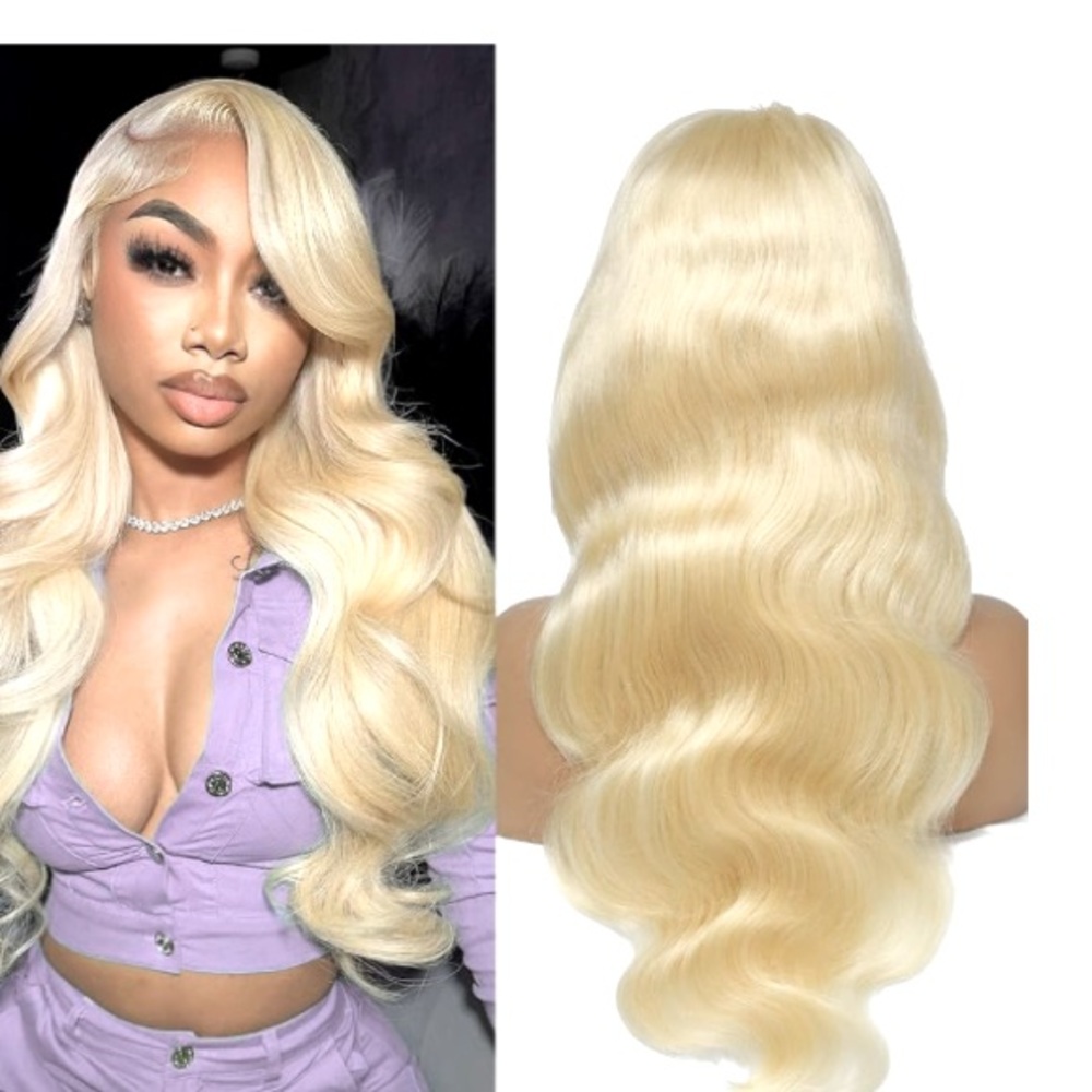 Game of thrones 
Light Blonde lace front wig long approx 22”
Wavy, Curly
